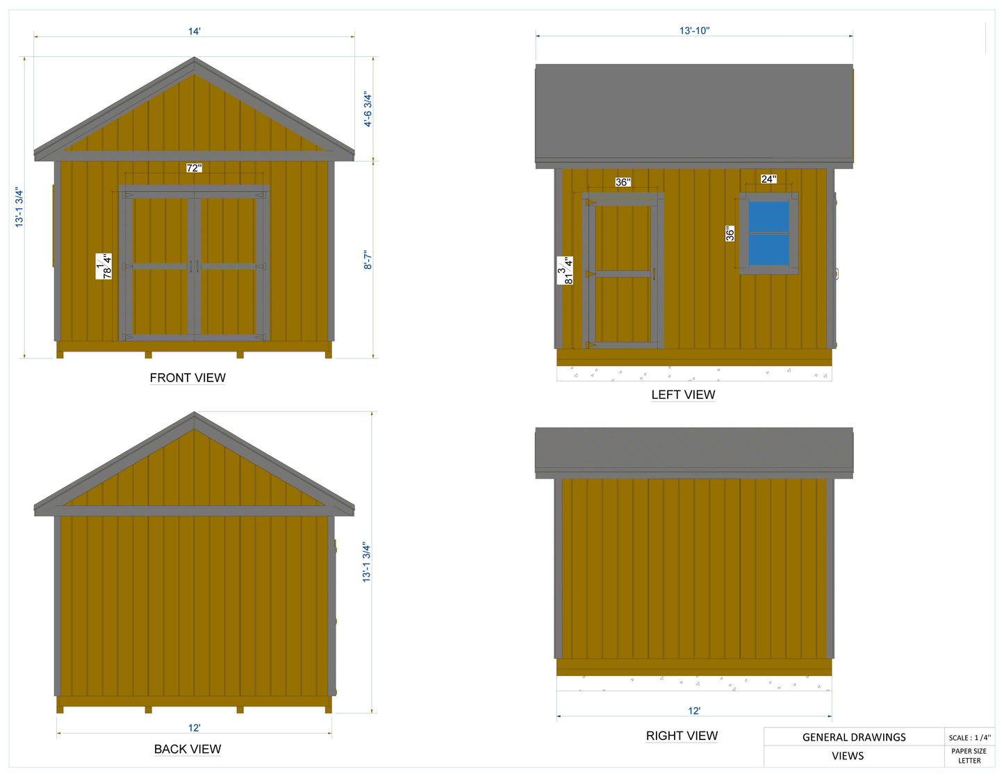 12x12 Garden Shed Plan