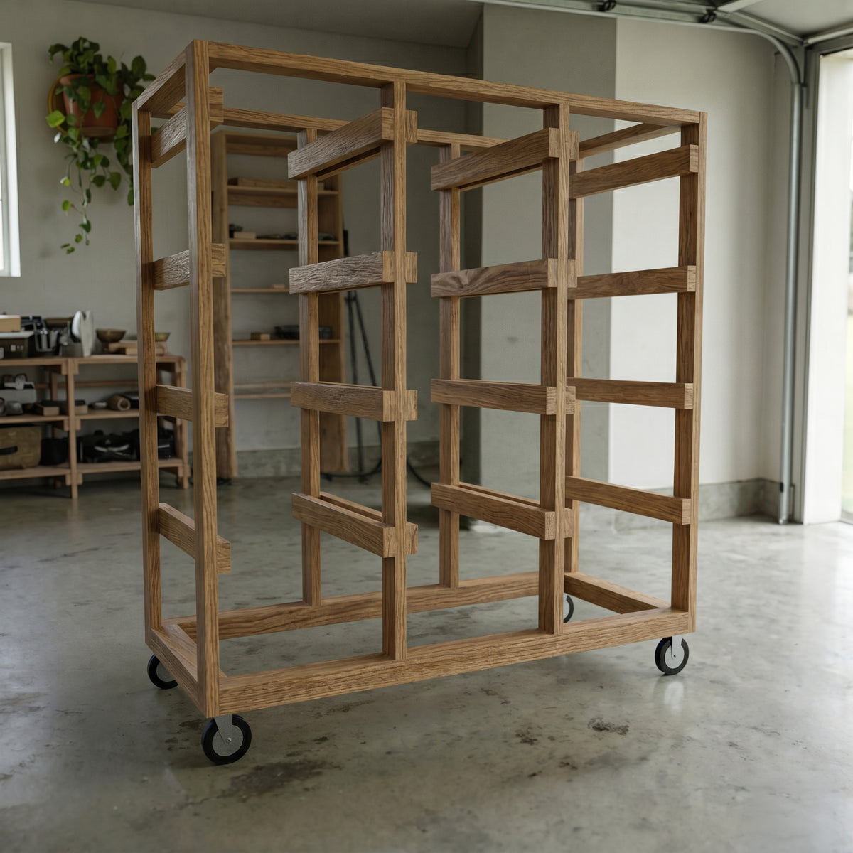 Mobile 27 Gallon Tote Storage Rack Plans
