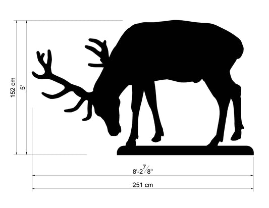 5ft Reindeer Silhouette (PDF)