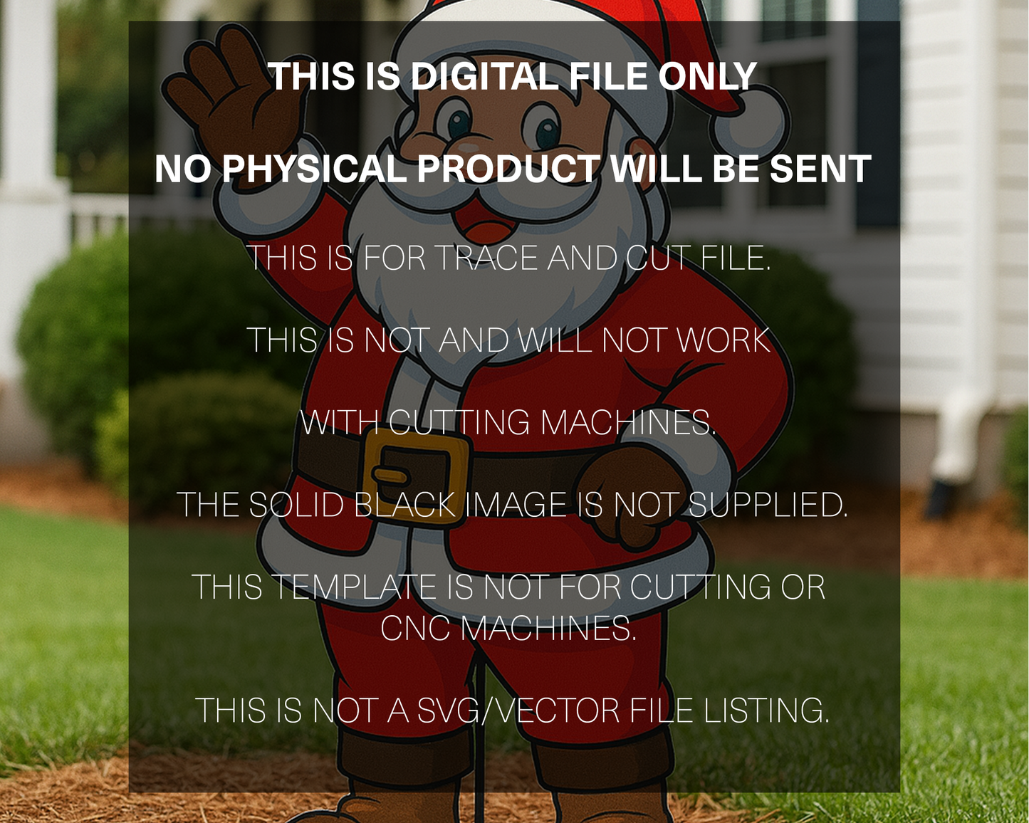 Santa Claus Yard Sign Template | Christmas Outdoor Decor (PDF)