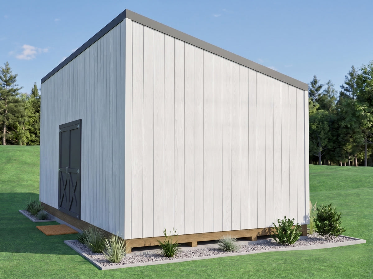 Large Lean-To Shed Plans | 12x24 Backyard Storage Building