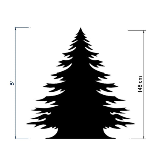 5ft Christmas Tree Silhouette Stencil (PDF)