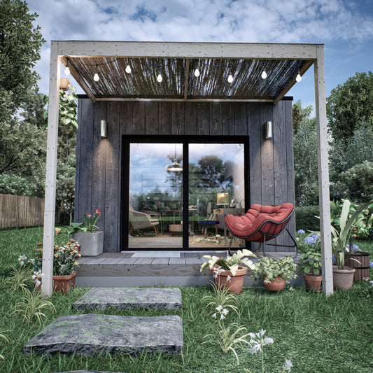 Tiny House Plan, 12x24 Small Office Plan, Tiny Office Plans, Modern Garden Room, Modular Office DIY Blueprints with & Material List, Vacation Tiny House Plan, Tiny Holiday House, Small Holiday House Plan, Cabin Plans, Child Play House Plan