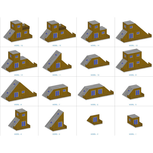 Modular Tiny House Plan, Cube Cabin Plans, Changeable & Expandable Tiny House Plan, Easy to Build House Plans, Two Storey House Plan, Vacation TinyHouse, Vacation Cabin Plans, Modular Cabin, Custom Cabin, Customizable Tiny House, Customizable Cabin