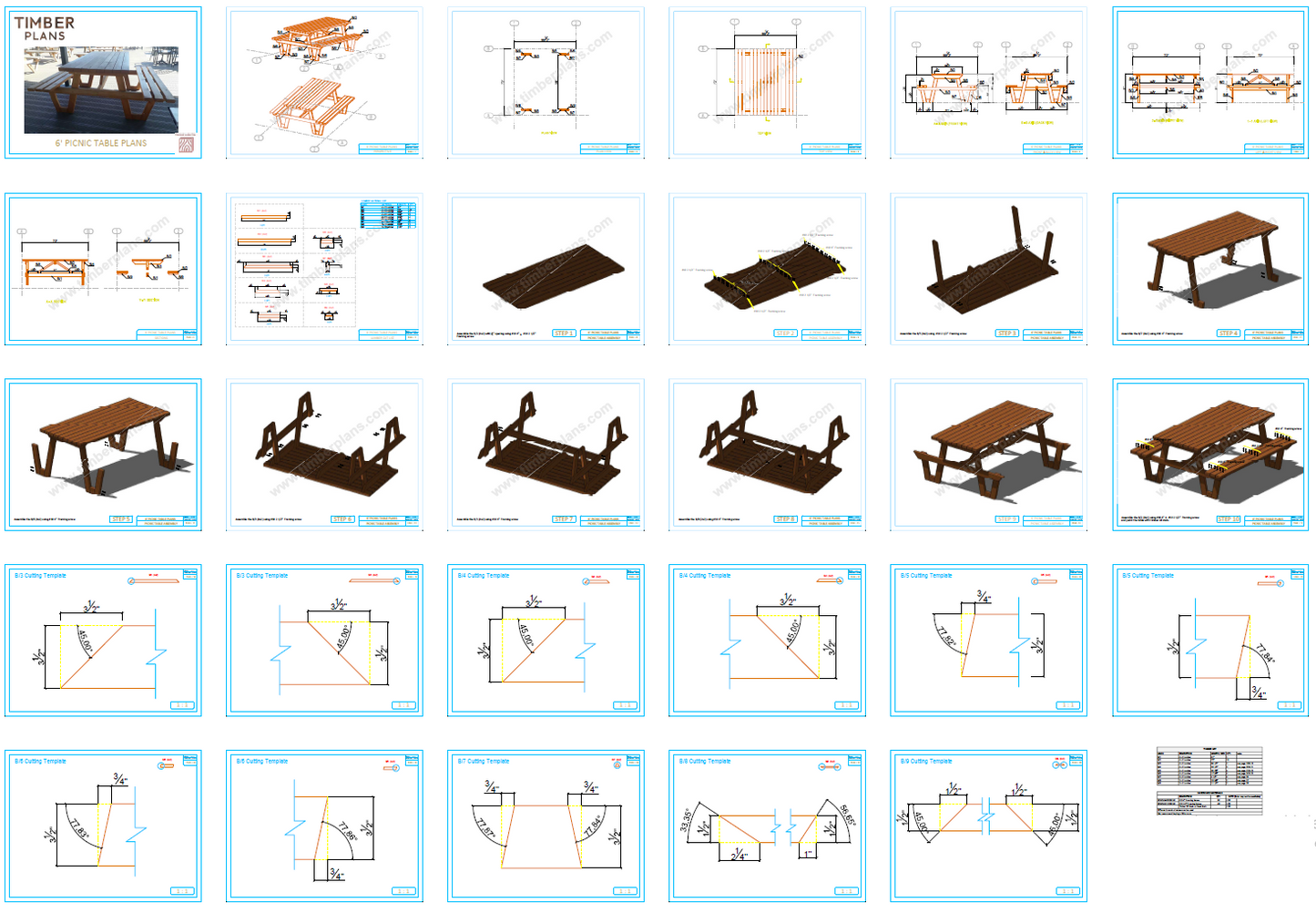 6' Picnic Table Plan