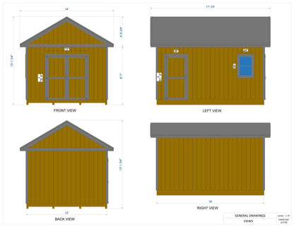 12x16 Garden Shed Plan