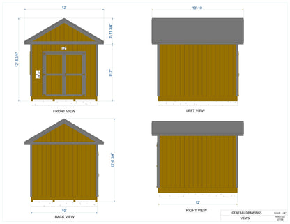 10x12 Garden Shed Plan
