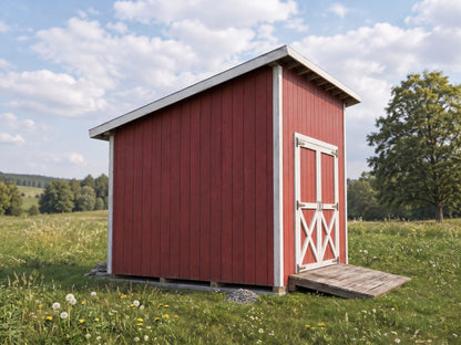 10x10 Lean-To Shed Floor Plans | DIY Sloped Roof Building