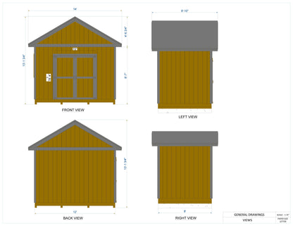 12x8 Garden Shed Plan