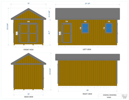 10x20 Garden Shed Plan