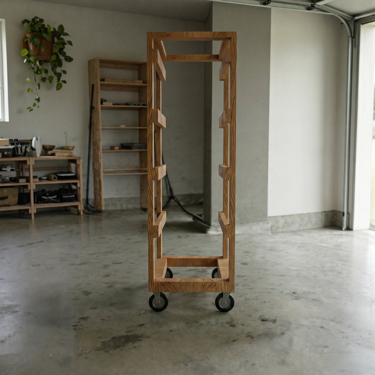 1x4 27 Gallon Tote Storage Rack Build | DIY Rolling Garage Organizer