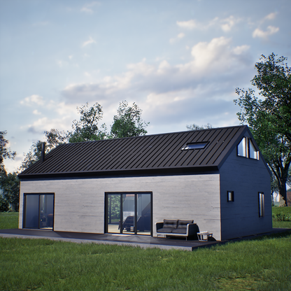 20x40 Barndominium Cabin House Plan