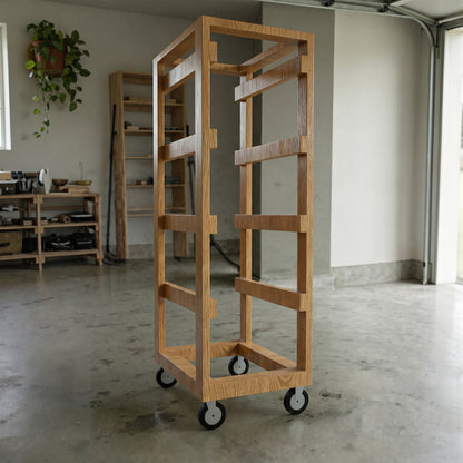 1x4 27 Gallon Tote Storage Rack Build | DIY Rolling Garage Organizer