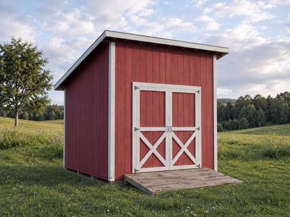 10x10 Lean-To Shed Floor Plans | DIY Sloped Roof Building
