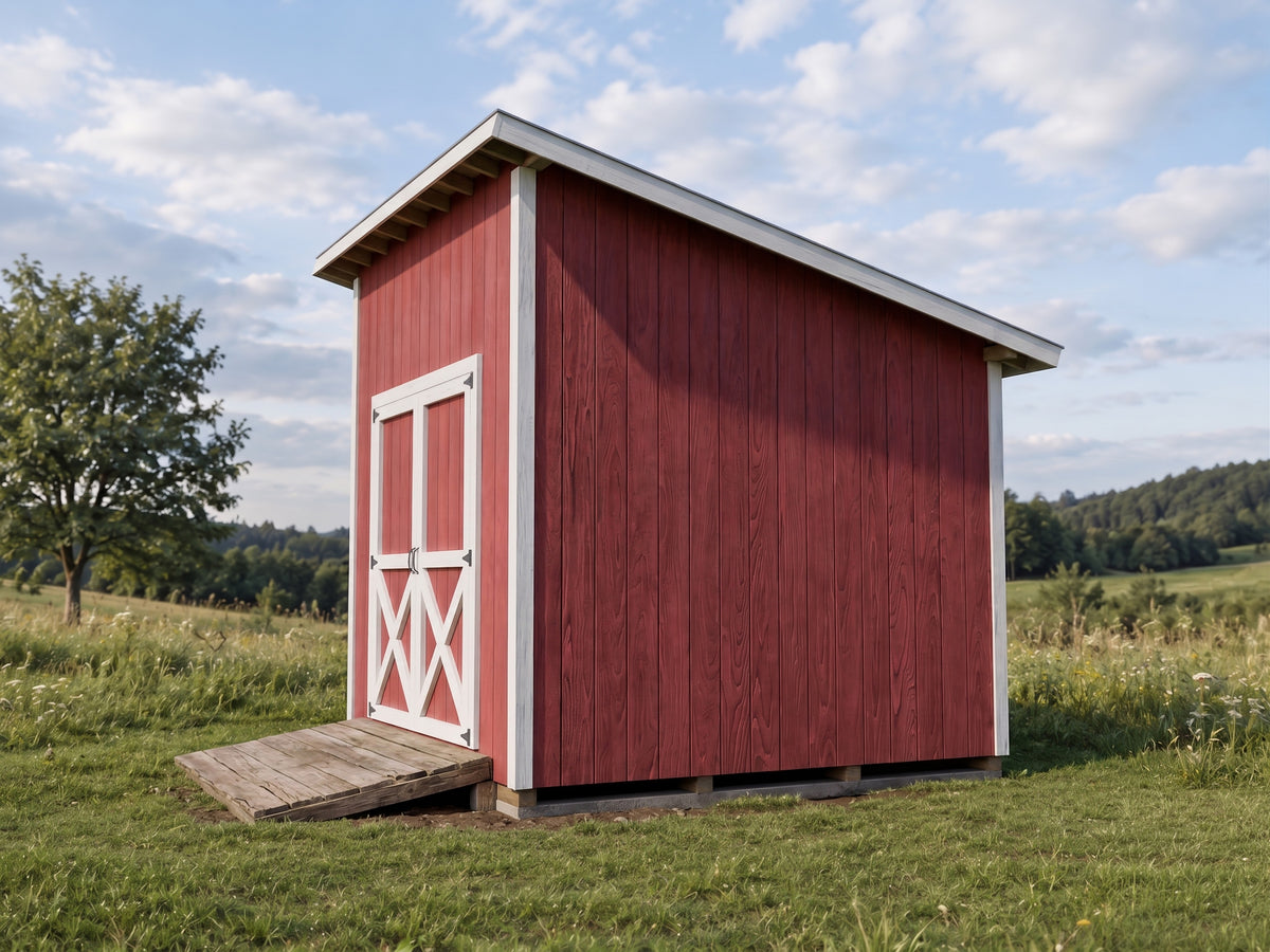 10x10 Lean-To Shed Floor Plans | DIY Sloped Roof Building