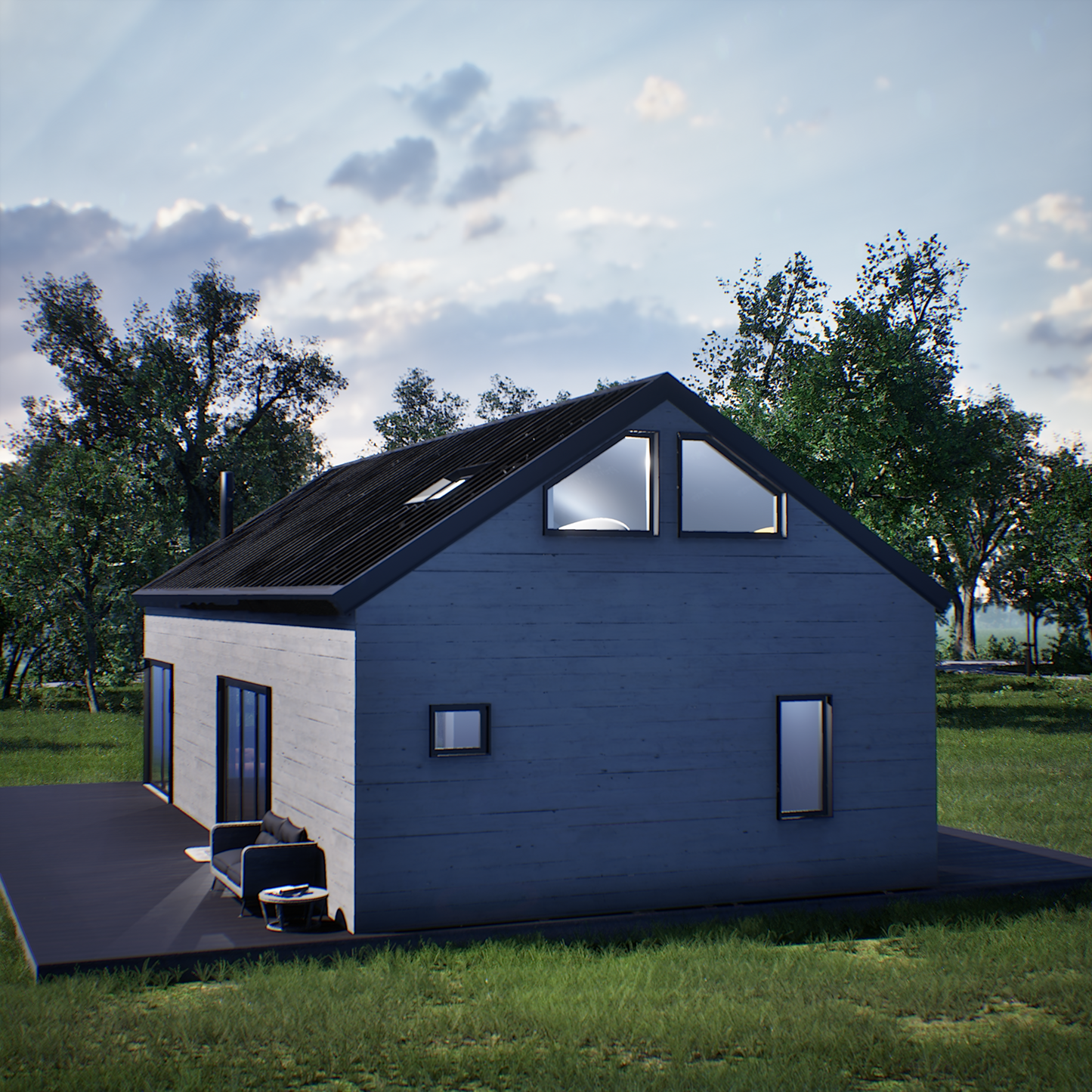 20x40 Barndominium Cabin House Plan