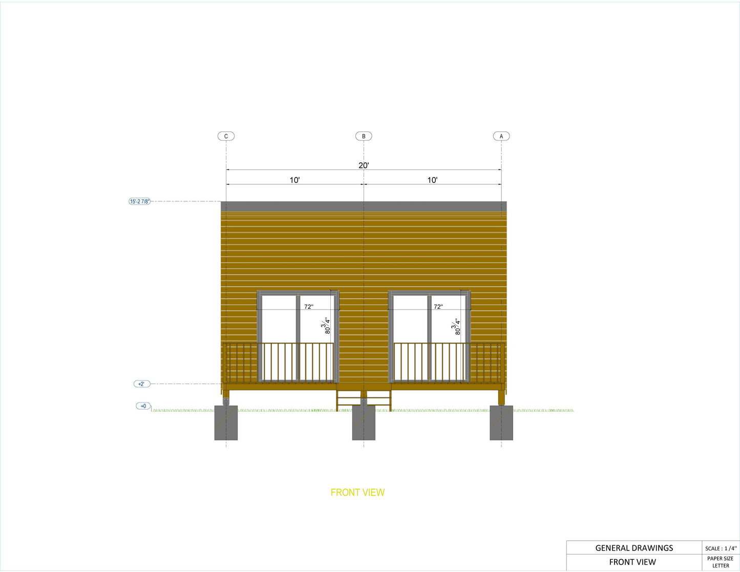 20x16 Cottage House Plan