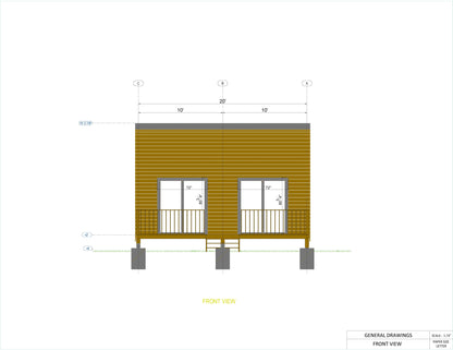 20x16 Cottage House Plan
