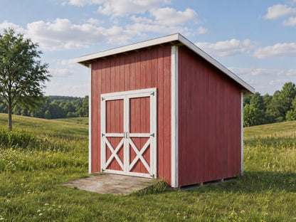 10x10 Lean-To Shed Floor Plans | DIY Sloped Roof Building