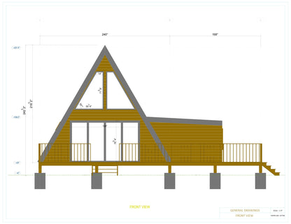 20x24 A Frame Cabin Plan