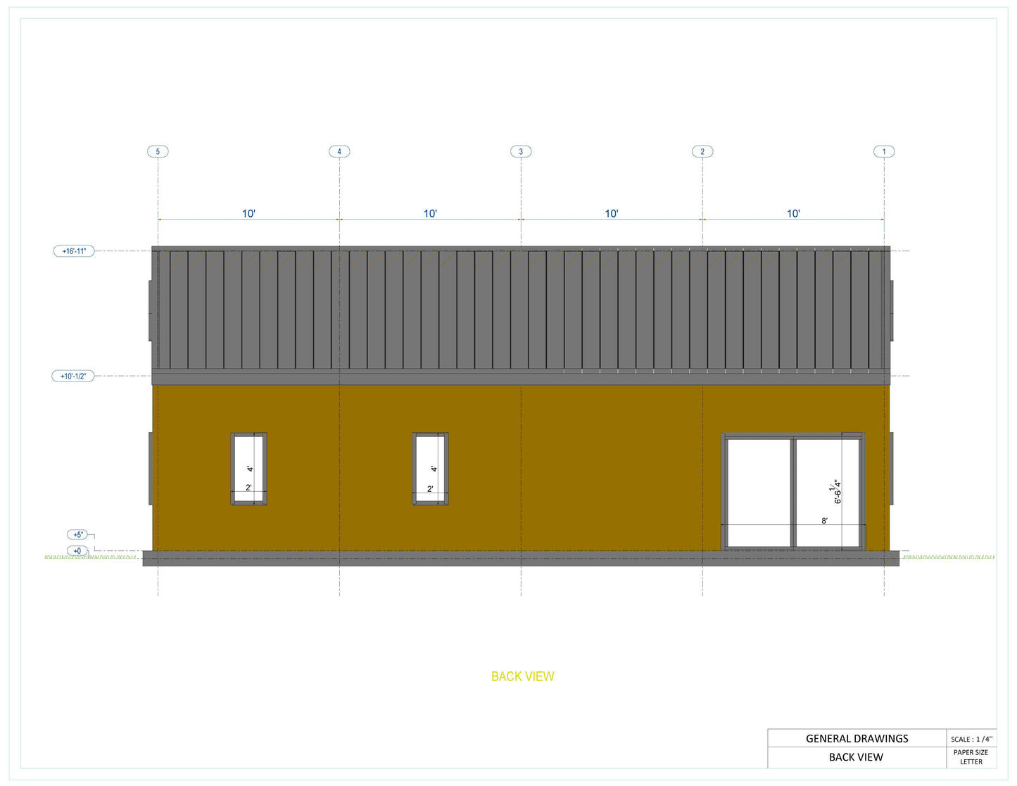 20x40 Barndominium Cabin House Plan