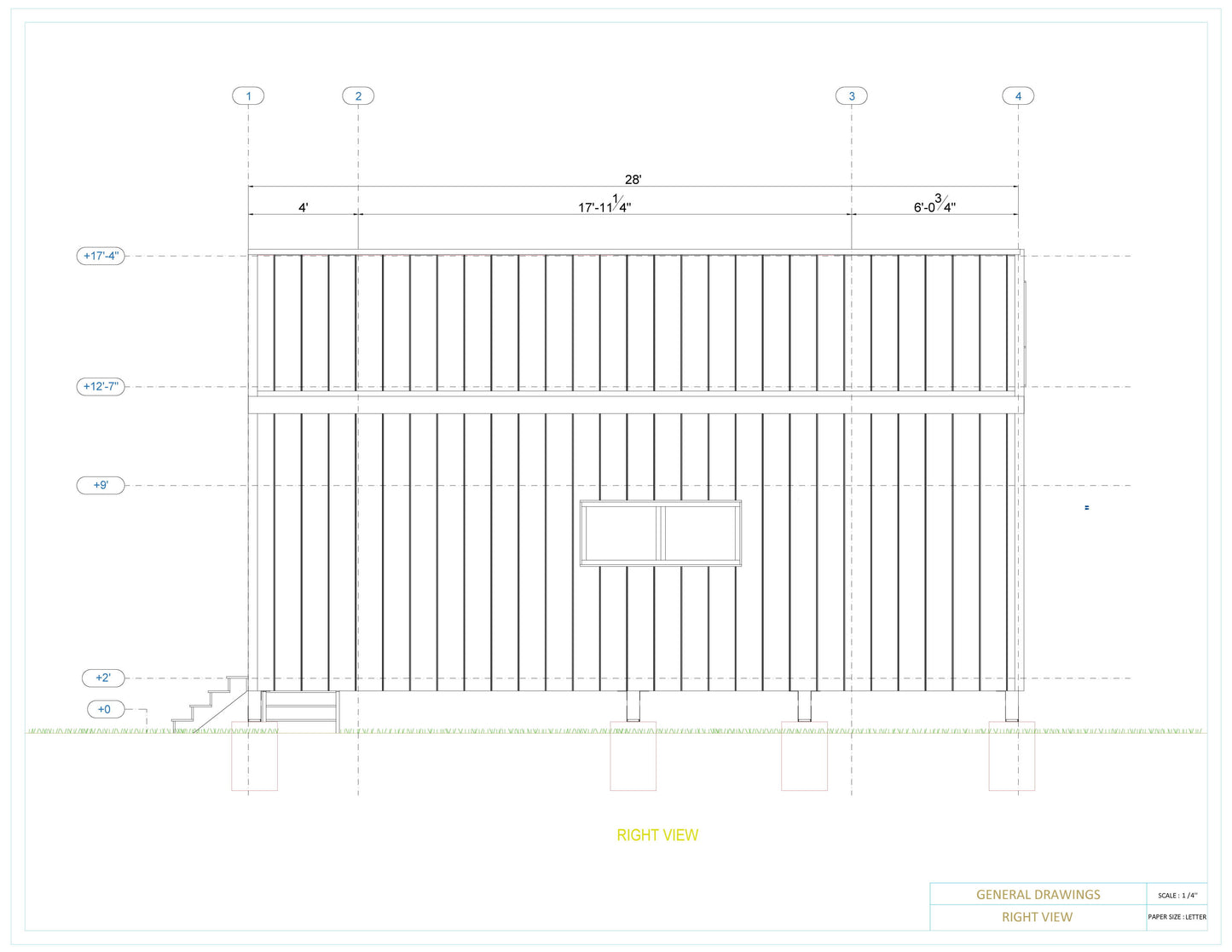 12x28 Gable Roof Tiny House Plan