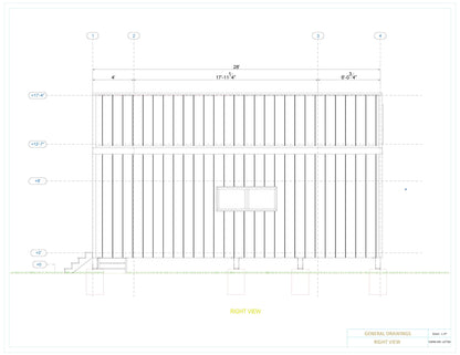 12x28 Gable Roof Tiny House Plan