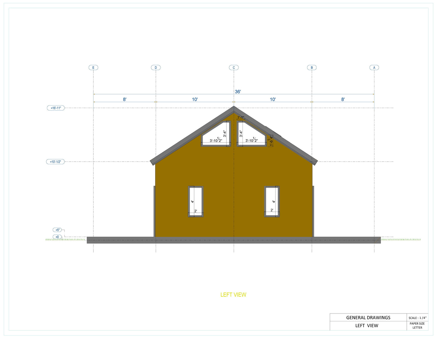 20x40 Barndominium Cabin House Plan