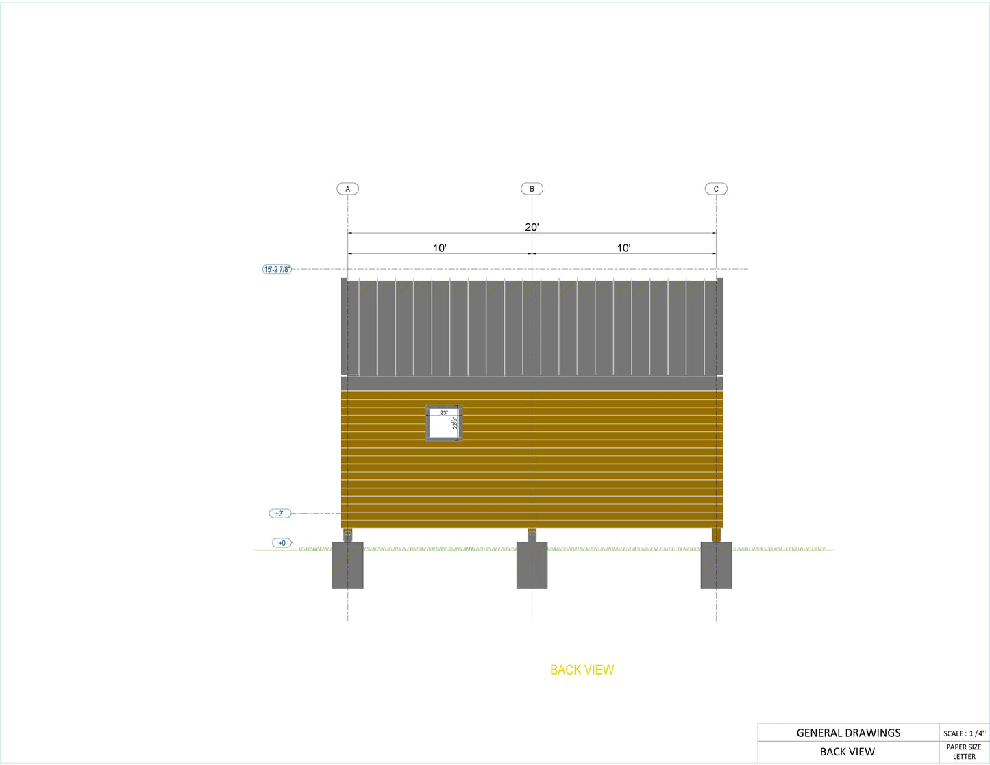 20x16 Cottage House Plan