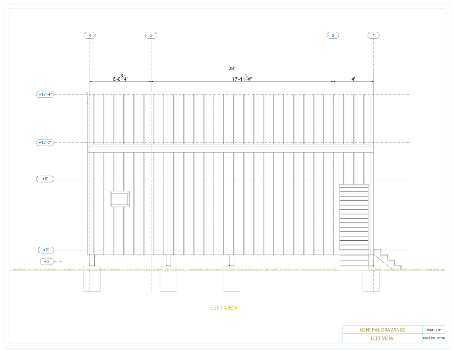 12x28 Gable Roof Tiny House Plan