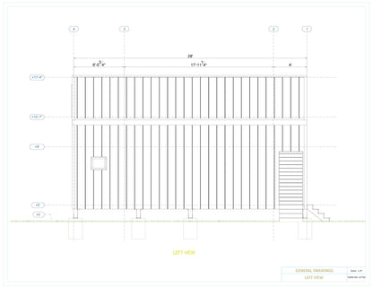 12x28 Gable Roof Tiny House Plan
