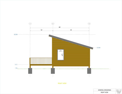 20x16 Cottage House Plan