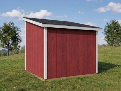 10x10 Lean-To Shed Floor Plans | DIY Sloped Roof Building
