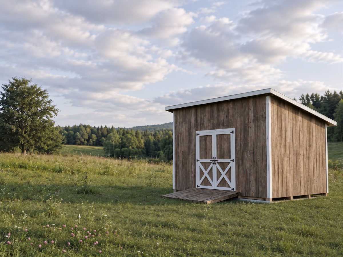 10x16 Lean-To Shed Plans | Sloped Roof Outdoor Storage Building