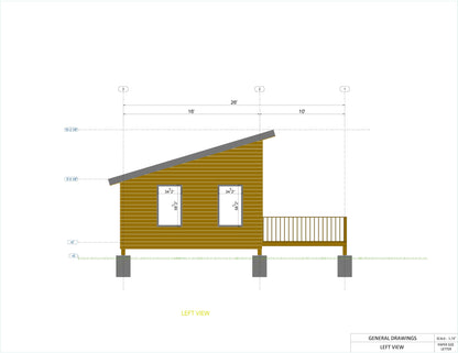 20x16 Cottage House Plan