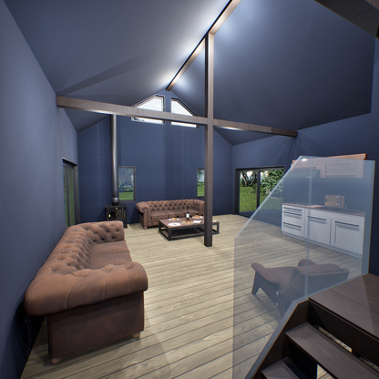 20x40 Barndominium Cabin House Plan