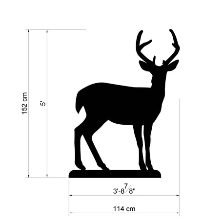 5ft Reindeer Calf Silhouette Template | Christmas Stencil (PDF)