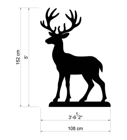 5ft Reindeer Calf Template | Large Christmas Reindeer Stencil (PDF)