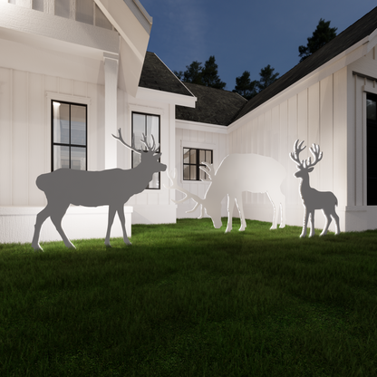 Reindeer Herd Silhouette Template (PDF)