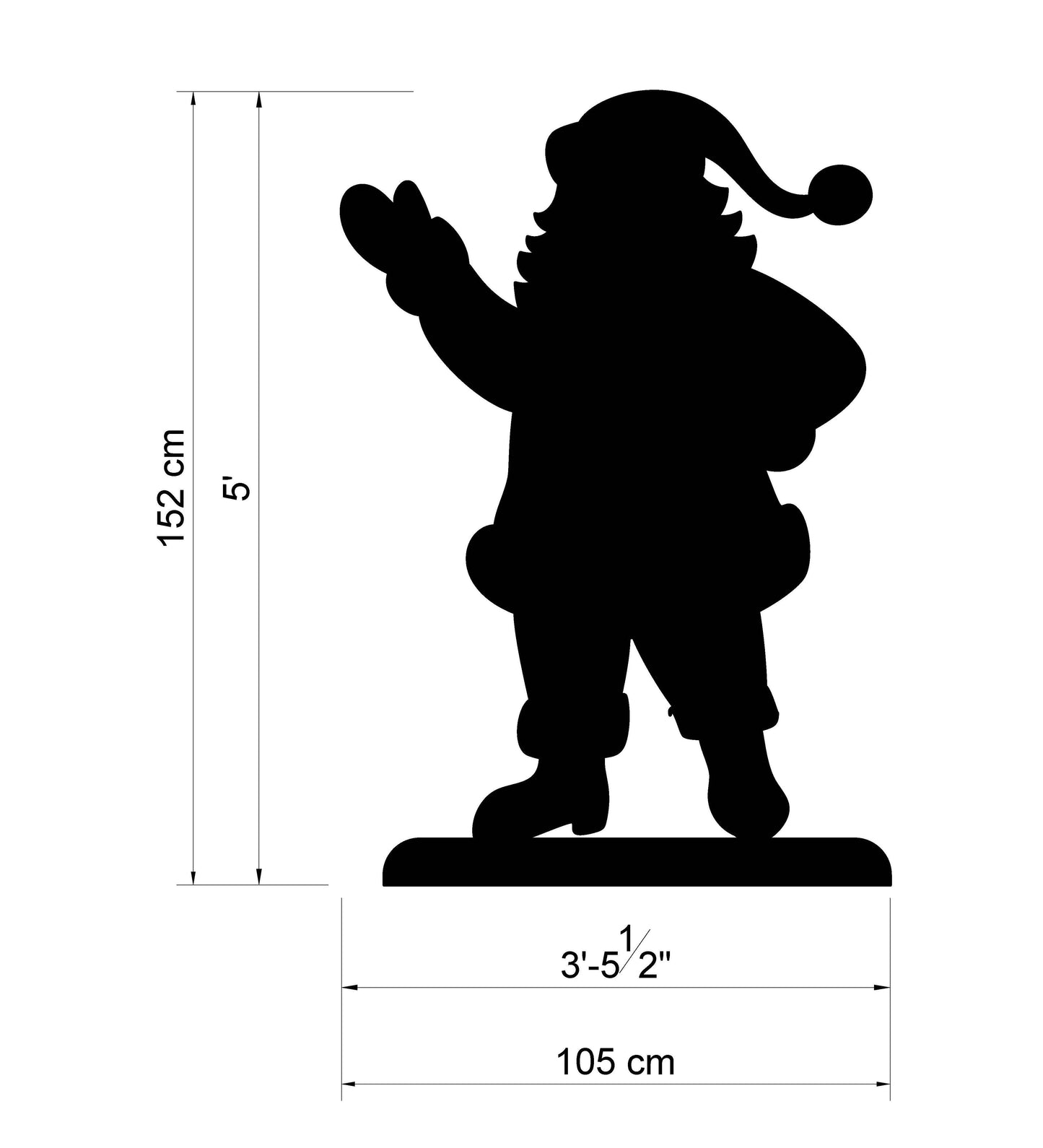 Waving and Standing Santa Claus (PDF)