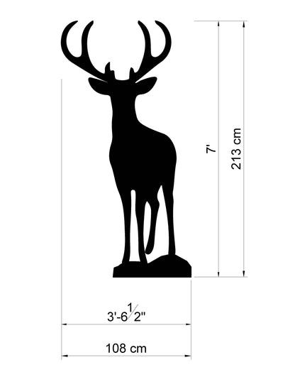 Printable Reindeer Silhouette Template (PDF)