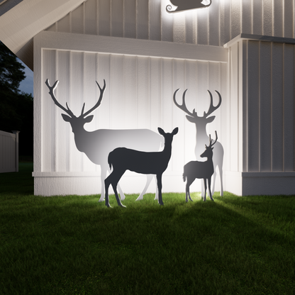 Silhouette Templates of 4 Reindeers Together (PDF)