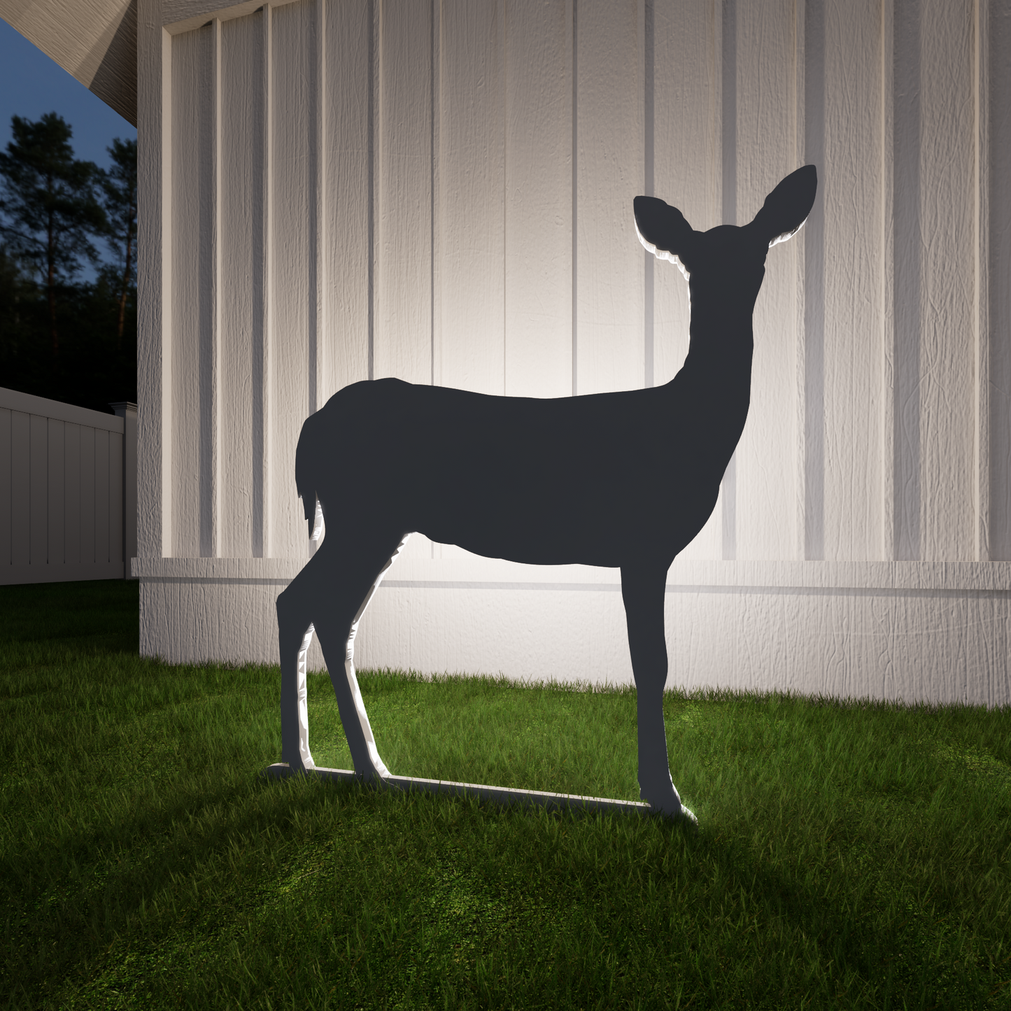 4ft Fawn Silhouette Template / Christmas Outdoor Decor (PDF)