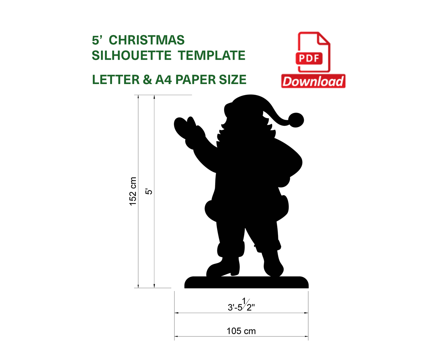 Waving and Standing Santa Claus (PDF)