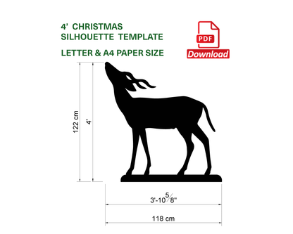 Little Deer Silhouette Template (PDF)