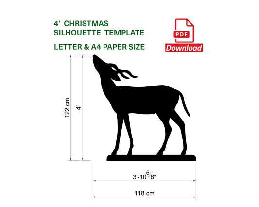 Little Deer Silhouette Template (PDF)