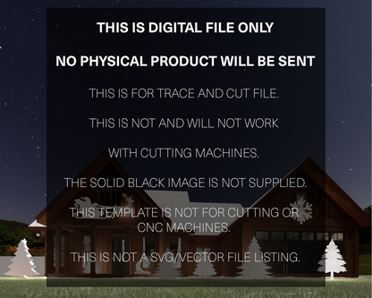 3ft Christmas Tree Silhouette Stencil (PDF)