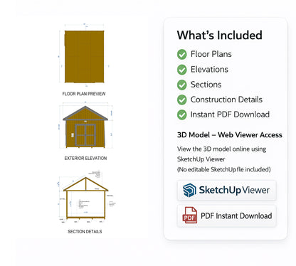 12x16 Garden Shed Plan