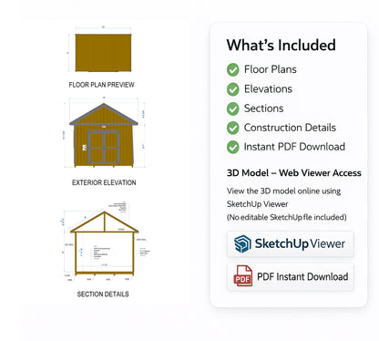 12x8 Garden Shed Plan