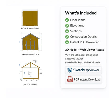 12x12 Garden Shed Plan